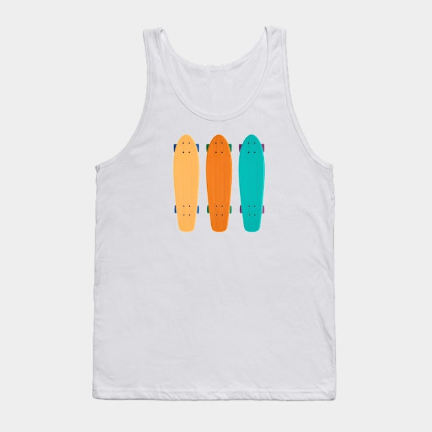 Colorful Skateboards Tank Top by SandraKC